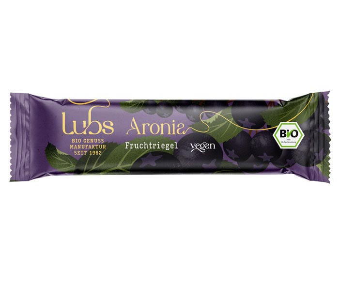 Aronia Fruchtriegel 30g - Lubs Bio
Der glutenfreie Aronia Fruchtriegel von Lubs aus kontrolliert biologischem Anbau. Der ideale glutenfreie Snack für unterwegs und zwischendurch.