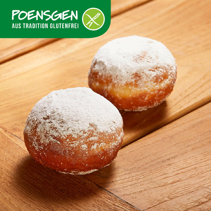 Berliner glutenfrei 2x110g - Poensgen
Unser klassischer Berliner überzeugt mit luftig-lockerem Teig und einer fruchtigen Aprikosenfüllung – ganz ohne Gluten und Laktose. Perfekt für alle, die auf bestimmte Inhaltsstoffe verzichten müssen, aber nicht auf Geschmack.