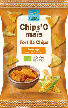 Chips'O mais Nacho Cheese ( Nachos) 125g- Pural Bio
Entdecken Sie die unwiderstehlich leckeren Pural Nacho Cheese Maischips, die ideale Knabberei für jede Gelegenheit!