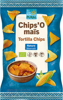 Chips'O mais Natur( Nachos) 125g - Pural Bio
Genießen Sie die knusprigen und glutenfreien Bio Mais-Chips Natur von Pural. Ideal zum Dippen und Snacken, ob im Kino oder auf einer Party.