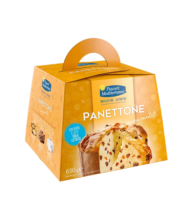 Classic Panettone 650g - Piaceri
Italienischer Weihnachtsgenuss für alle – ganz ohne Kompromisse.
Unser Panettone ohne kandierte Früchte ist die perfekte Wahl für alle, die klassische Festtagsstimmung lieben, aber auf Gluten und Laktose verzichten möchten.