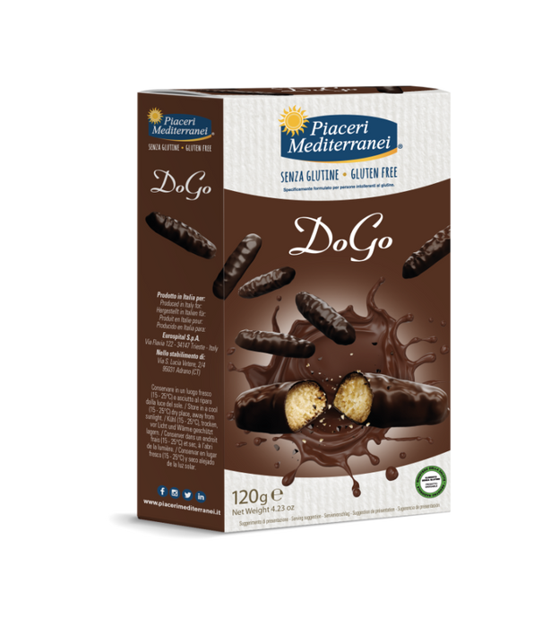 Dogo - Butterkekse mit Schoko Hülle 120g - Piaceri
Der unwiderstehliche Geschmack von Kakao umhüllt duftende Butterkekse – ein Genuss, den man nicht in Worte fassen kann. Man muss ihn einfach probieren!