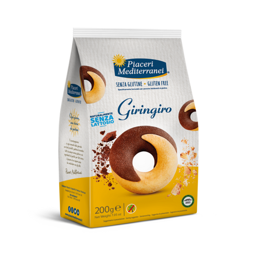 Giringiro 200g -Piaceri
Ein zeitloser Klassiker, der auch ohne Gluten nichts von seinem Charme verliert. Ein Bissen glutenfreies Giringiro – und die gute Laune kommt von ganz allein! Und das Beste? Sie sind auch laktosefrei!