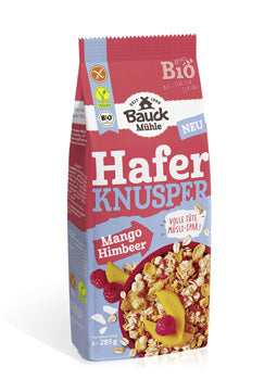 Hafer Knusper Müsli Mango Himbeere 285g - Bauckhof Bio
Fruchtig und knusprig vereint: Das glutenfreie Hafer-Knusper-Müsli Mango-Himbeere von Bauck Mühle kombiniert feine Klein- und Großblattflocken mit der Süße exotischer Mango und dem intensiven Aroma sonnengereifter Himbeeren. Ein tropischer Frühstücksgenuss – vegan, glutenfrei und Bio-zertifiziert.