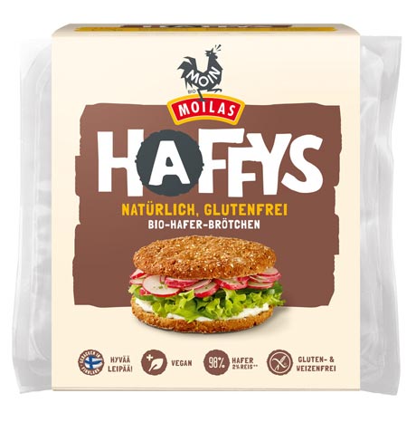 Haffys Haferbrötchen Pur 320g-Moilas
Entdecke die glutenfreien Haffys von MOIN MOILAS – vorgeschnittene Bio-Haferbrötchen, die dir das Frühstück oder den Snack besonders einfach machen
