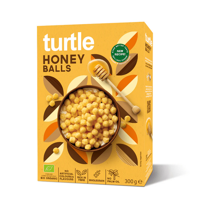 Honey Balls Knuspermaiskugel 300g - Turtle
Mit diesen knusprigen Bio-Cerealien bekommst du ein Frühstück, das nicht nur lecker ist, sondern auch deinem Körper guttut. Ideal für Kinder und Erwachsene, die Wert auf eine bewusste, natürliche Ernährung legen – ohne auf Geschmack zu verzichten!