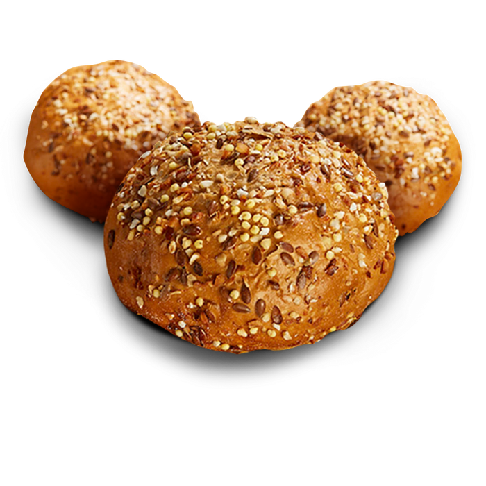 Körnerbrötchen glutenfrei 4x75g - Poensgen
Goldbraun, kernig und aromatisch – diese Brötchen verbinden das Aroma feiner Saaten mit verträglicher Rezeptur. Gebacken im Natursauerteigverfahren aus handverlesenen Zutaten, überzeugen sie mit Geschmack und Qualität – ganz ohne Gluten, Laktose, Ei, Sesam oder Schalenfrüchte.