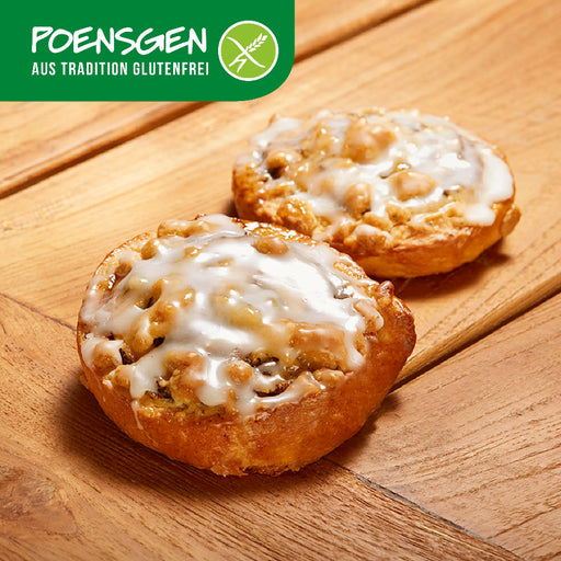 Mohnschnecken glutenfrei 2x110g - Poensgen
Unsere Mohnschnecken verbinden zarten Hefeteig mit einer aromatisch-süßen Mohnfüllung und sorgen so für einen traditionellen Genussmoment, wie man ihn sonst nur vom Bäcker kennt. Ob zum Frühstück, zum Kaffee oder einfach zwischendurch – diese glutenfreie Leckerei schmeckt immer und lässt niemanden vermissen, was fehlt.