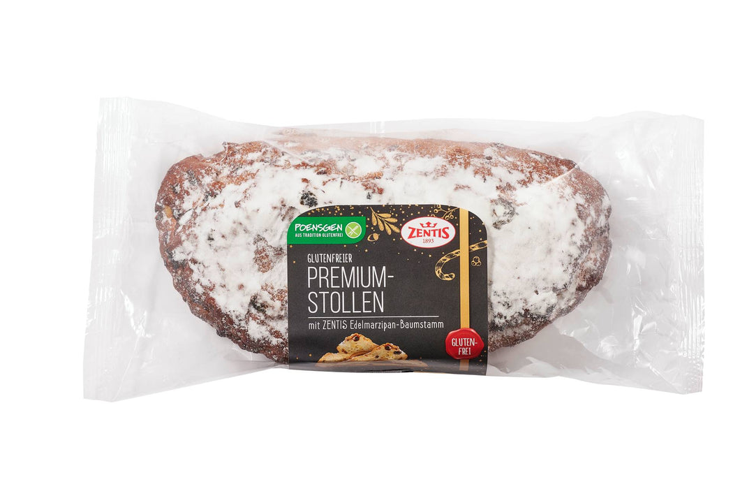 Premium-Stollen 750g - Poensgen
Feinster Genuss – ganz ohne Gluten!
Dieser Premium-Stollen begeistert mit einer saftigen Konsistenz und einer edlen Marzipan-Nougatfüllung. Verfeinert mit Rosinen, Mandeln, Butterreinfett und weihnachtlichen Gewürzen – ein echter Klassiker neu gedacht. Handwerklich hergestellt und glutenfrei – ideal für besondere Anlässe oder einfach zum Genießen.