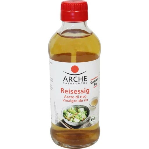 Reisessig 250ml - Arche
Nach einer über 1000 Jahre alten Methode reift der milde, vollmundige Essig heran. Ideal zum Würzen von Sushi Reis, Salatsaucen, Marinaden und Dips. ARCHE Reisessig rundet mit seiner mild-säuerlichen Note auch Linsen- und Bohnengerichte ab. Säuregehalt 5,2%.