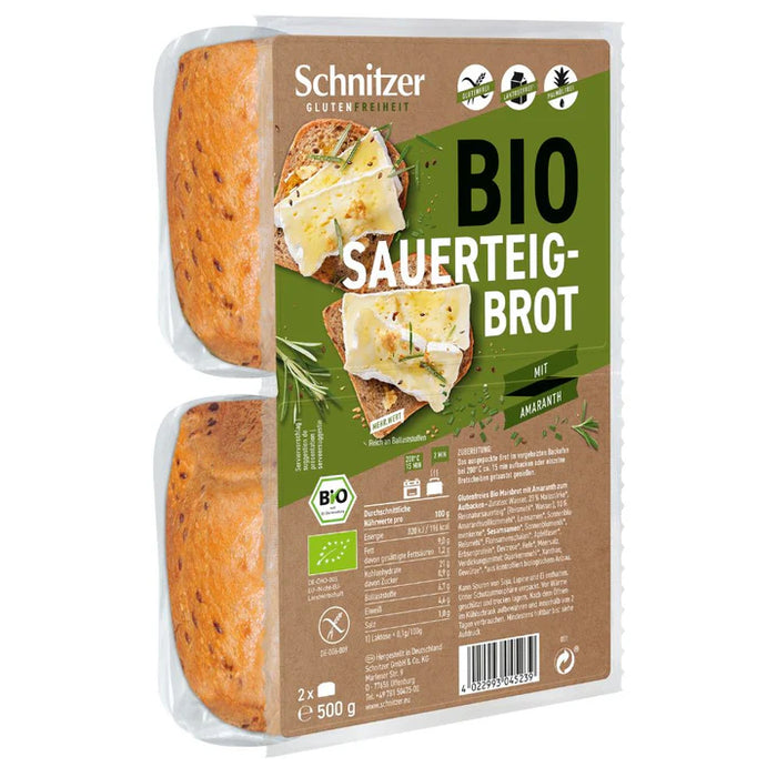 Sauerteigbrot (plus Amaranth) 500g- Schnitzer Bio
Entdecke mit uns eine köstliche Reise in die Vergangenheit! Amaranth, eines der ältesten Grundnahrungsmittel der Welt, war schon zur Zeit der Inkas hochgeschätzt.