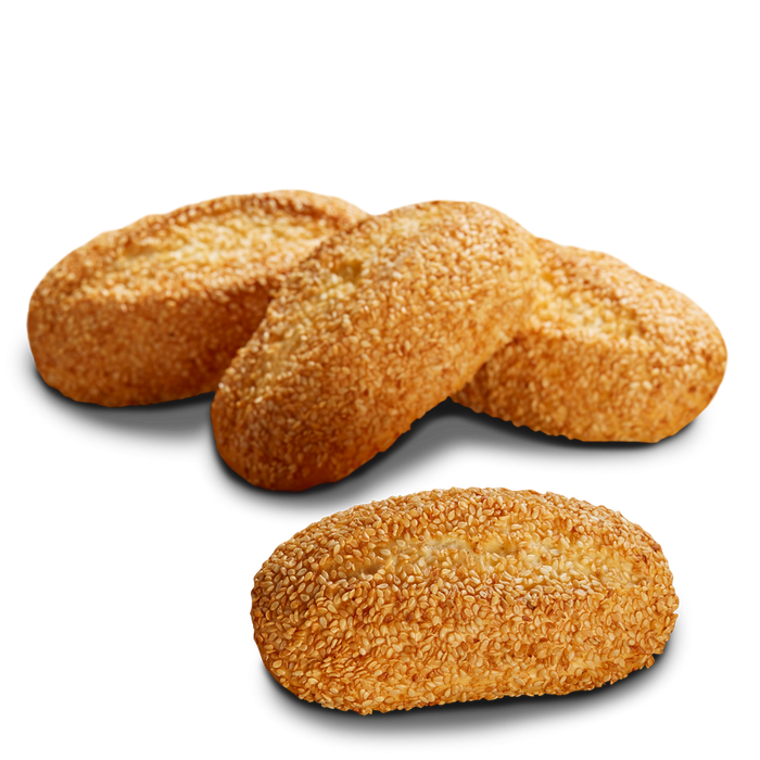 Sesambrötchen glutenfrei 4x75g - Poensgen
Nussig aromatisch, knusprig und absolut verträglich – die Sesambrötchen verbinden den feinen Geschmack von Sesam mit traditioneller Handwerkskunst. Gebacken im Natursauerteigverfahren und frei von Gluten, Laktose, Ei, Soja und Schalenfrüchten, bieten sie maximalen Genuss ohne Kompromisse