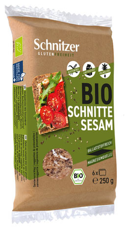 Sesamschnitten Sesambrot 250g - Schnitzer Bio
Unsere Sesam Schnitte sind der perfekte Begleiter für jede Pause – ob im Büro, in der Schule oder unterwegs in der Natur.