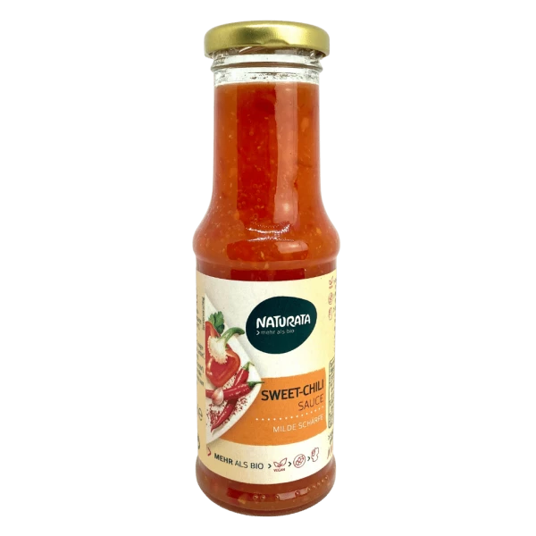 Sweet-Chilli Grill- und Würzsauce 210ml - Naturata Bio
Würzsauce mit asiatisch-süßem Aroma. Eine leckere Beigabe vor allem zu thailändischen Gerichten sowie zu Fisch und Meeresfrüchten