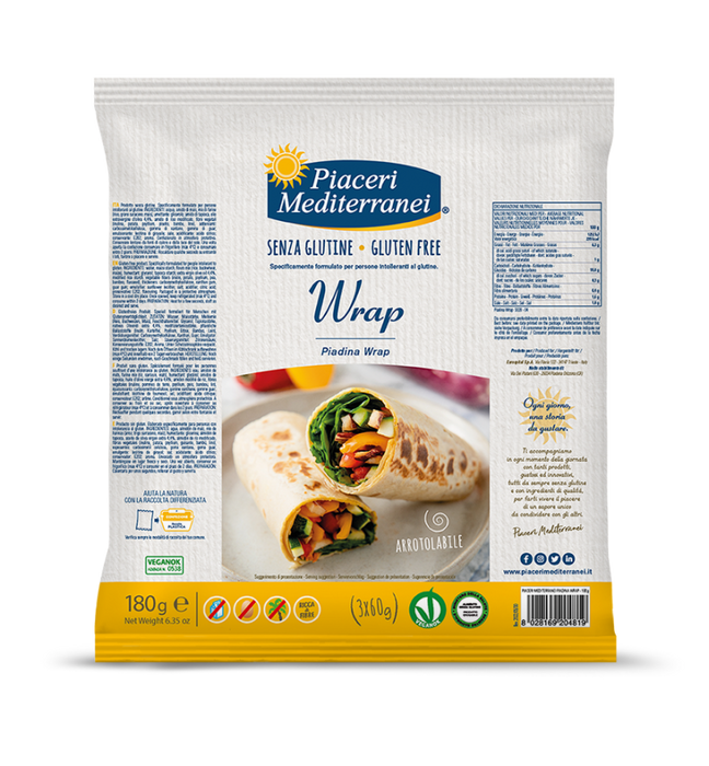 Wrap 180g- Piaceri
Ein schnelles, leckeres und gesundes Mittagessen, das Genuss und Leichtigkeit vereint.