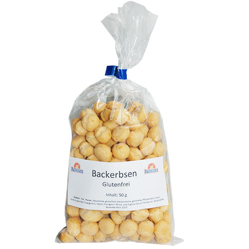 Backerbsen glutenfrei 50g - Balviten
Backerbsensuppen sind so einfach und schnell zubereitet: In die Suppe einstreuen und sofort servieren! Und beim kleinen Hunger zwischendurch, werden die glutenfreien Backerbsen auch gerne geknabbert. Eine Suppeneinlage die jedes Kinderherz schneller schlagen lässt!