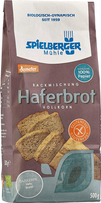 Backmischung Haferbrot Vollkorn 500g - Spielberger Bio
Mit unserer Backmischung kann jeder ganz einfach und schnell ein leckeres, glutenfreies Brot backen.