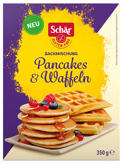 Backmischung Pancakes & Waffeln 350g - Schär
Mit der & Pancakes & Waffeln Backmischung lassen sich leckere glutenfreie Pancakes und Waffeln zubereiten