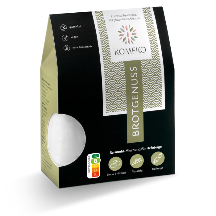 Brotgenuss Reismehl für Brot , Pizza, Germteig 500g - Komeko
Dieses Reismehl Brotgenuss ist geeignet für die Herstellung von: glutenfreien Brot, glutenfreie Brötchen, Pizzateig und Bagels.