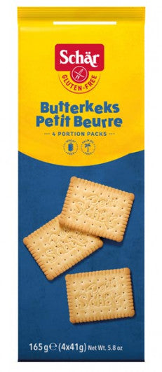Butterkeks 165g - Schär
Butterkeks Petit beurre von Dr. Schär ist ein leckerer glutenfreier Keks mit dem extra-feinen Butteraroma.