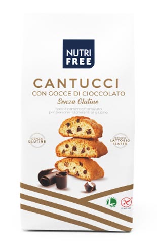 Cantucci mit Schokoladenstücke 240g - Nutri free
Glutenfreie Cantucci mit Schokoladenstückchen von Nutrifree. Italienische Kekse mit Schoko-Tropfen.