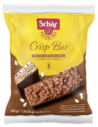 Crisp Bar 105g - Schär
Der ideale glutenfreie Snack für zwischendurch und für unterwegs.