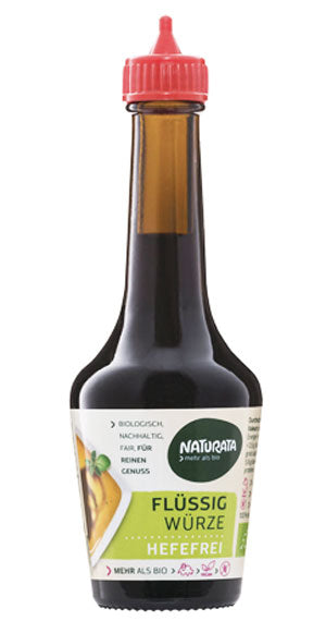 Flüssigwürze hefefrei - 90ml - Naturata Bio
Flüssigwürze hefefrei von Naturata ist eine glutenfreie Flüssigwürze: Ideal zum Würzen und Verfeinern von Speisen aller Art.