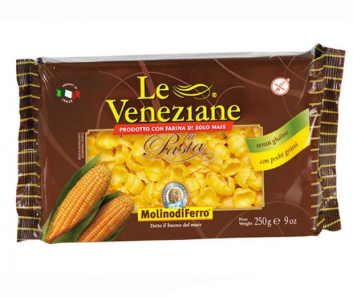 Gnocchi ( Nudeln )  250g - Le Veneziane
Die glutenfreien Gnocchi, von Molino di Ferro Le Veneziane, werden ausschließlich mit Maismehl zum Beispiel aus den Anbaugebieten im Norden Italiens, in Venetien oder in der Lombardei unter Kontrolle und ohne Kontaminerungsrisiken hergestellt.