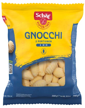 Gnocchi di patate 300g - Schär
Damit verwöhnen Sie sich und Ihre Lieben, einfach eine raffinierte Sauce dazu oder mit viel Käse im Ofen gratinieren und ein leckeres Gericht ist im Nu zubereitet. G