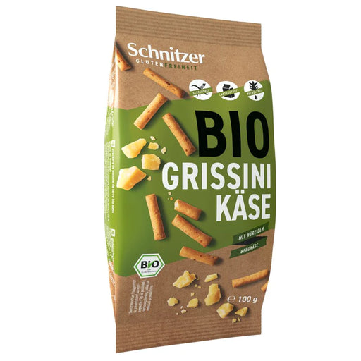Grissini Käse 100g - Schnitzer Bio
Die GRISSINI Käse von Schnitzer sind so herrlich kross! Genießen Sie diesen glutenfreien Bio Kartoffelcracker mit Käse ganz unbeschwert, auch wenn Sie unter Zölikaie oder Sprue leiden.