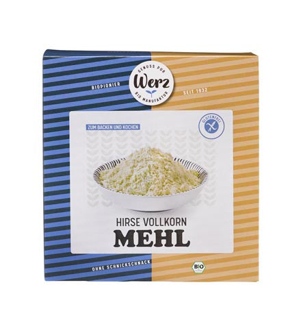 Hirse Vollkorn Mehl 1000g - Werz Bio
Vollkorn Hirse Mehl von Werz. Ein garantiert glutenfreies Mehl.