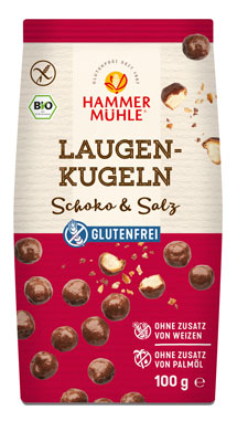 Laugenkugeln mit Schoko & Salz 100g - Hammermühle Bio
Die extra knusprig gebackene Laugenkugeln sind umhüllt von einer zartschmelzender Vollmilchschokolade und mit Salz verfeinert.