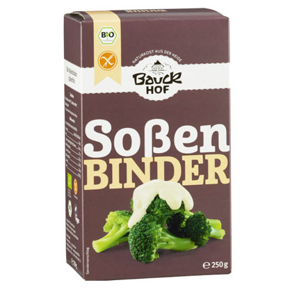 Soßenbinder 250g - Bauckhof Bio
Soßenbinder von Bauckhof ist eine glutenfreie und rein pflanzlichen Ursprungs, neutral im Geschmack und sorgt für eine sämige Bindung, die Gerichte dezent abrundet. Der Baukhof Soßenbinder bindet Käse-, Tomaten-, Kräuter- und Champignonsoße sowie klassische Mehlschwitzen. Auch für Spargelcreme- und Brokkolicremesuppe eignet sich der Bauckhof Soßenbinder vorzüglich.