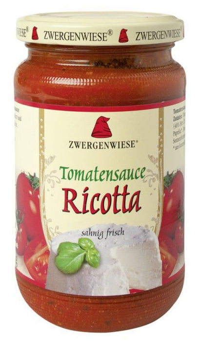 Tomatensauce Ricotta 340ml - Zwergenwiese bio
Köstlichen Tomatensaucen sorgen für Abwechslung, wenn es mal schnell gehen muss. Im Handumdrehen zaubern Sie mit unseren klassisch oder mediterran gewürzten Saucen leckere Gerichte.
