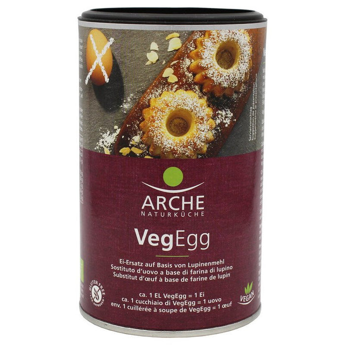VegEgg - Ei Ersatz 175g -Arche Bio
Vegan und Bio, es geht auch ohne Ei. Arche VegEgg ist die vegane Alternative zu Eiern. Mit dem vielseitigen und ergiebigen veganen Ei-Ersatz müssen Sie auf das Teiglockerungs- und Bindevermögen von Eiern nicht verzichten. Einfach mit kaltem Wasser angerührt können Sie Bio VegEgg in vielen Rezepten wie Rührkuchen, Waffeln, Pfannkuchen, Aufläufen und Gratins verwenden.