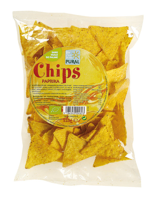 Chips'O mais Paprika ( Nachos) 125g- Pural Bio

Entdecken Sie die knusprigen und würzigen glutenfreien Bio Mais-Chips Paprika von Pural. Perfekt zum Dippen und Snacken, ob bei einem Filmabend oder auf einer Party.
