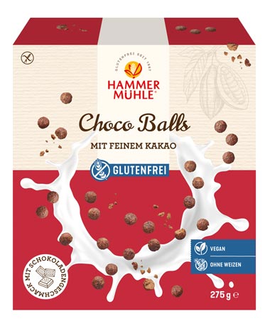 Choco Balls 275g  - Hammermühle 

Choco Balls mit feinem Kakao von Hammermühle sind glutenfreie knusprige Maiskugeln mit Kakao.