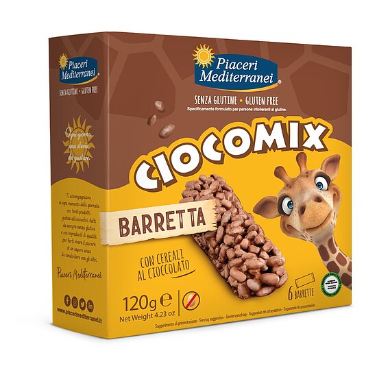 Ciocomix Baretta - Puffreisriegel Schokolade 120g- Piaceri Mediterranei