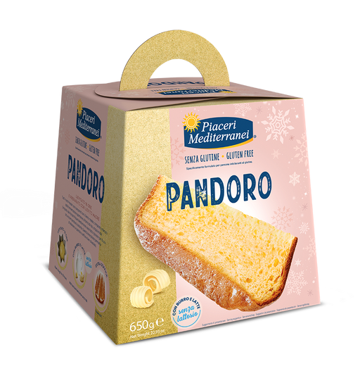 Classic Pandoro 650g - Piaceri

Unter einer feinen Staubschicht aus Puderzucker verbirgt sich der wohl weichste und zarteste Weihnachtskuchen, den es gibt. Unser glutenfreier und laktosefreier Pandoro bringt die Magie der Festtage direkt zu dir nach Hause – perfekt zum Teilen mit deinen Liebsten.