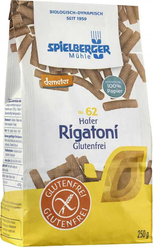 Hafer Rigatoni 250g - Spielberger Demeter Bio

Die Nudeln sind daher für die glutenfreie Ernährung bei Zöliakie geeignet.
