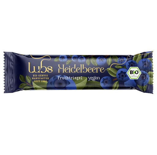 Heidelbeer Fruchtriegel 30g - Lubs bio

Fruchtriegel Heidelbeer Premium von Lubs ist ein leckerer glutenfreier Riegel. Dieser Fruchtriegel enthält einen besonders hohen Anteil an Heidelbeern.