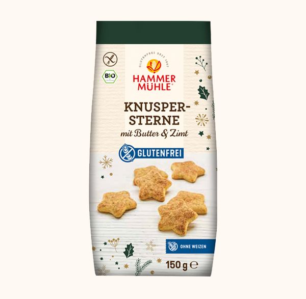 Knuspersterne BIO mit Butter & Zimt 150g - Hammermühle Bio