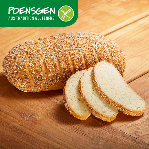 Krustenbrot 750g - Poensgen

Knusprig im Biss, herrlich aromatisch und komplett frei von Gluten und Laktose: Das Krustenbrot überzeugt mit seinem kräftigen Geschmack, einer goldbraunen Kruste und einer feinen Krume – ganz ohne Kompromisse bei Genuss und Verträglichkeit. Mit Sorgfalt im Natursauerteigverfahren gebacken, bietet es traditionelle Handwerksqualität für moderne Ernährung.