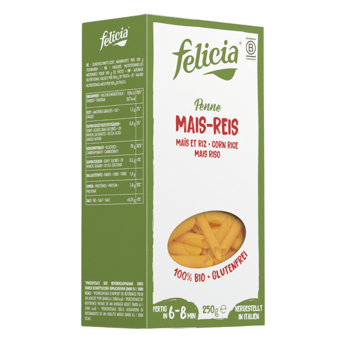 Mais-Reis Penne 250g - Felicia BIO