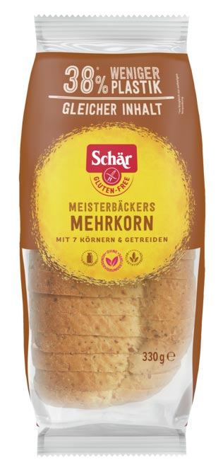 Meisterbäckers Mehrkorn 300g- Schär

Korn-Genuss aus Schärs Backstube frisch auf Ihren Tisch! Für einen rustikalen und ursprünglichen Brotgeschmack mit hohem Ballaststoffgehalt. Frischer denn je!