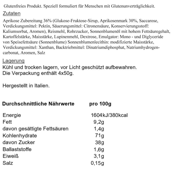 Crostatine - Tarts mit Aprikosenfüllung 200g - Piaceri Mediterranei