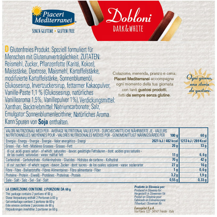 Dobloni Kekse Dark & White 120g - Piaceri Mediterranei