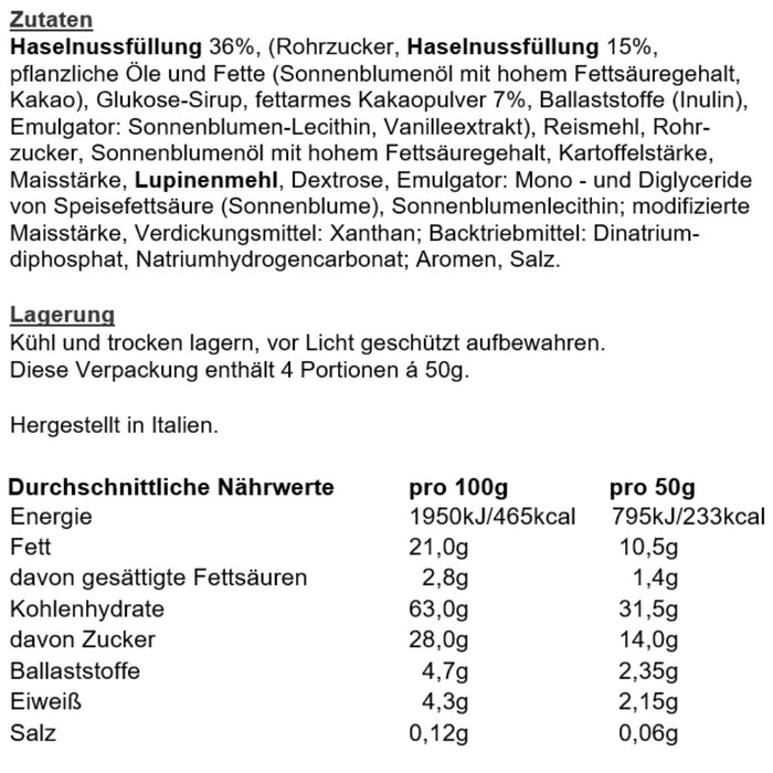 Crostatine - Tarts mit Haselnusscreme 200g - Piaceri Mediterranei