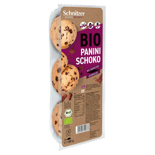 Panini Schoko 180g - Schnitzer

Die Panini kurz bei 160°C im vorgeheizten Ofen aufbacken – warm genießen und den Schokoladengenuss in vollen Zügen auskosten!