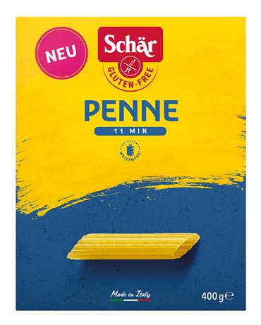 Penne 400g - Schär

Glutenfreie Nudeln Penne von Schär.